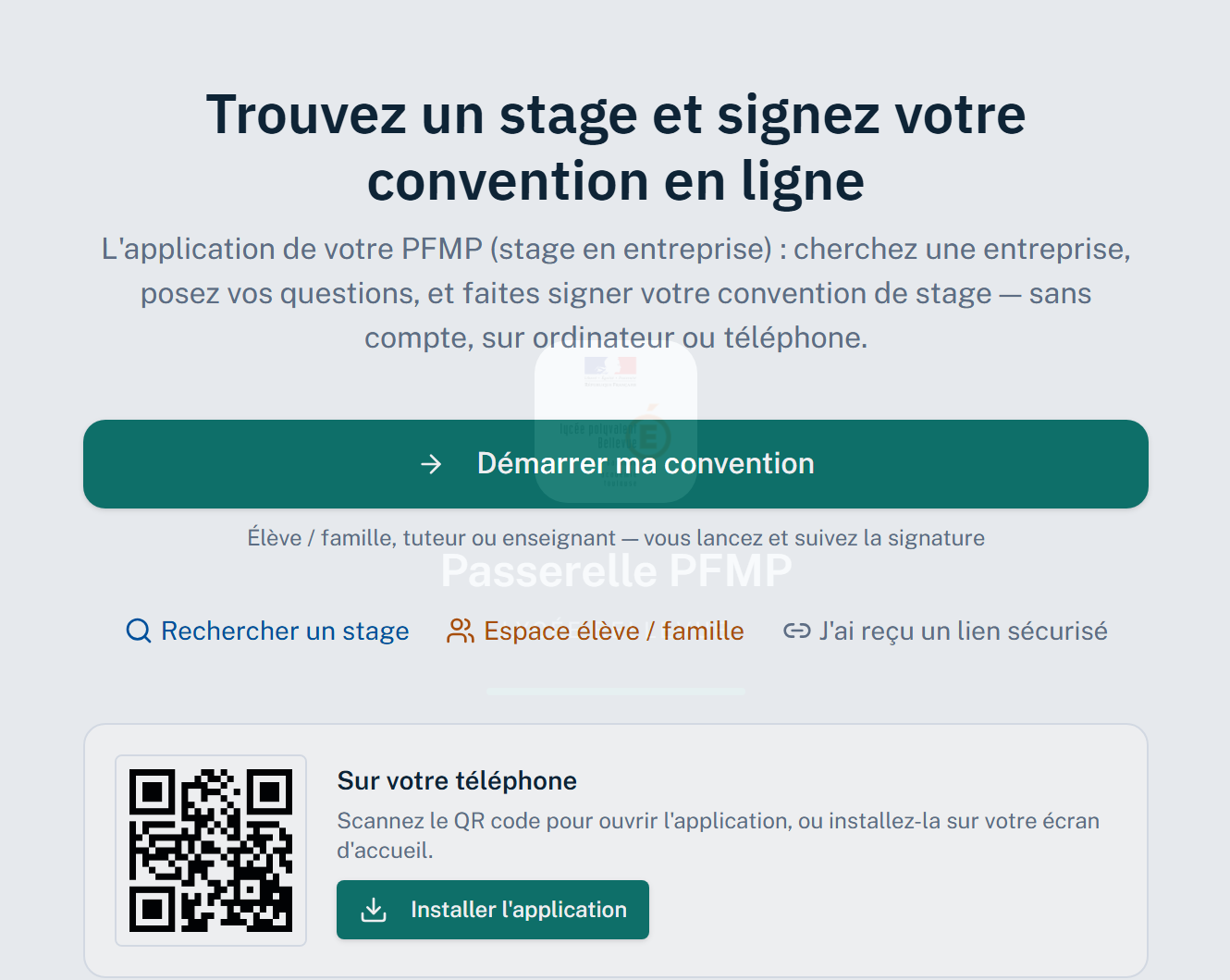 Page d'accueil