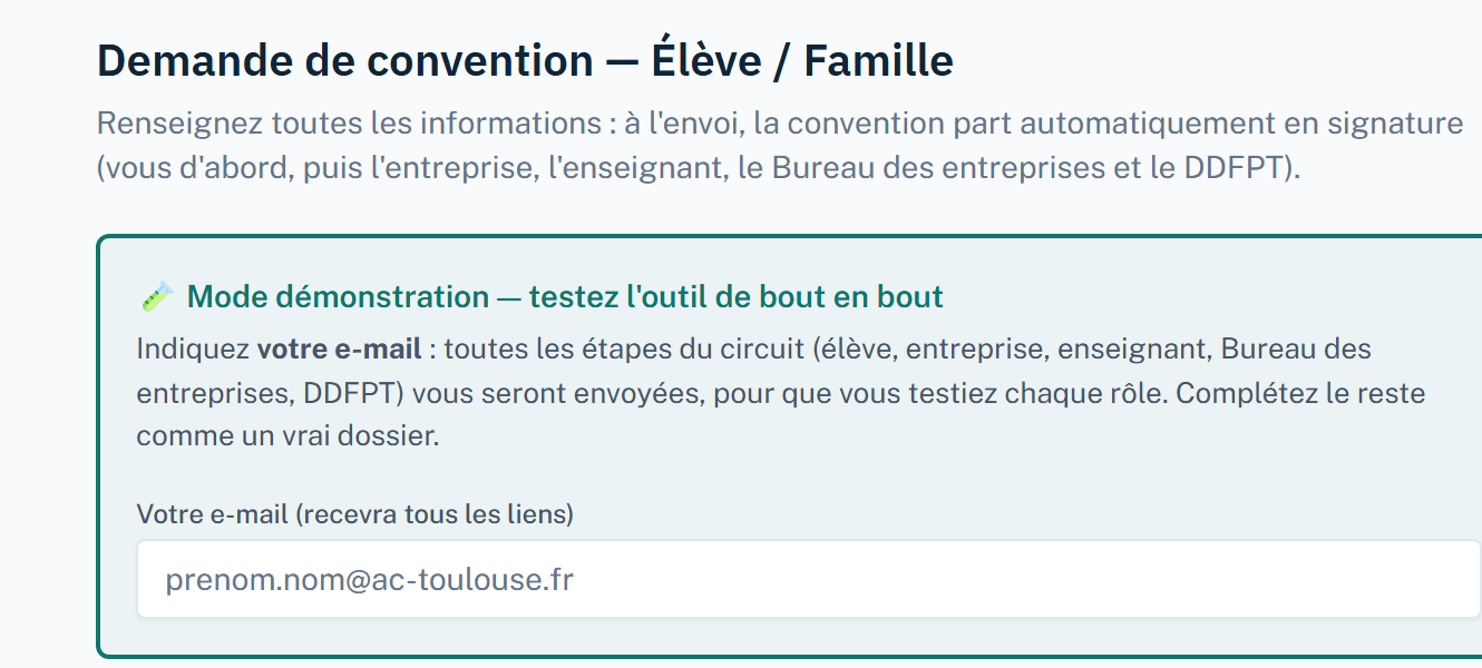 Mode démonstration