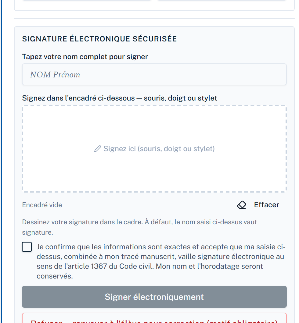 Signature électronique sécurisée